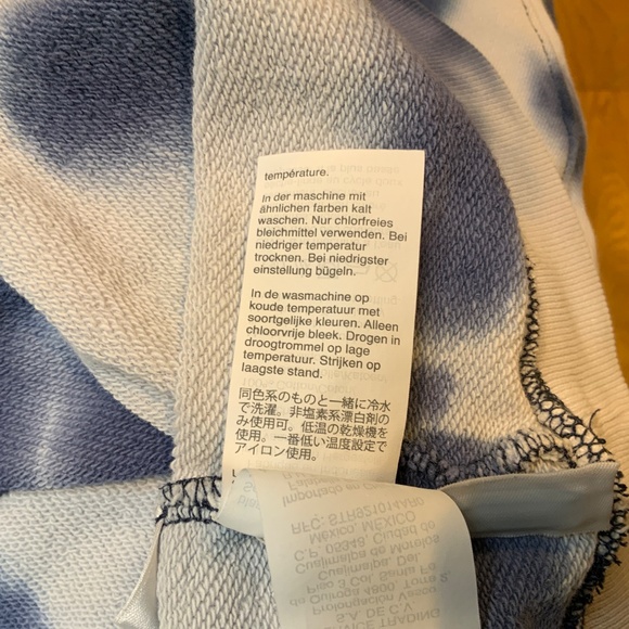 J. Crew Blue and White Tie Dye Hoodie With Front Pocket Size S - Picture 12 of 12